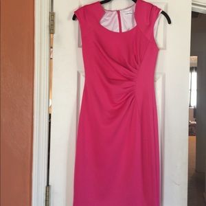 Calvin Klein Pleated Shoulder Dress